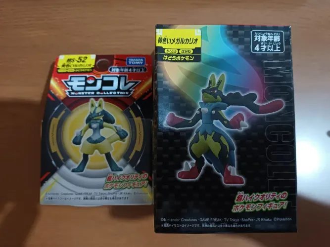 Lote 2 miniaturas pokemon lucario e mega shiny tomy original lacrado