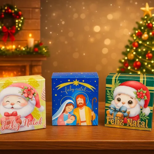 Caixas natalinas para doces