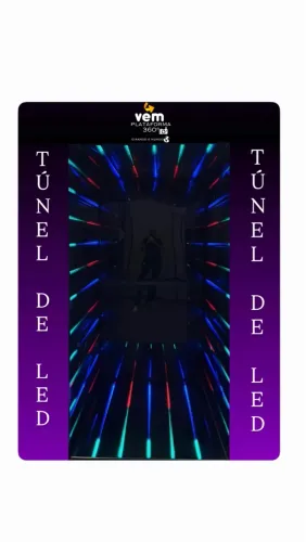 Túnel de Led vem plataforma 360