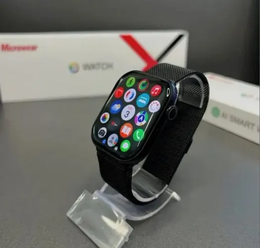 Smartwatch Microwear 46mm W10 Pro - Séries 10 = ChatGPT, DeepSeek, Grok3, Medidor Decibéis