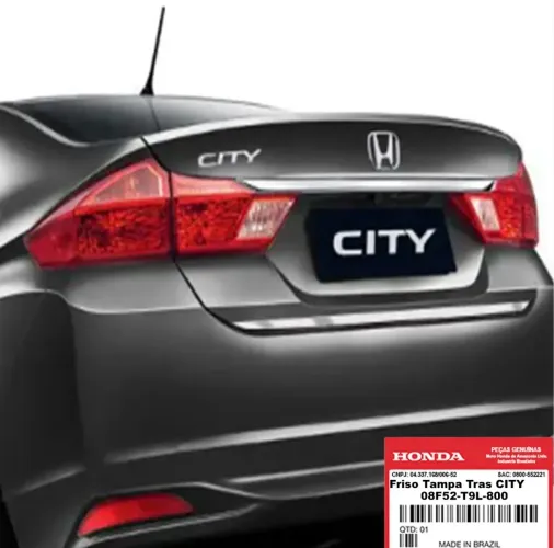 Friso Tampa Traseira CITY 2015 a 2017 Original Honda