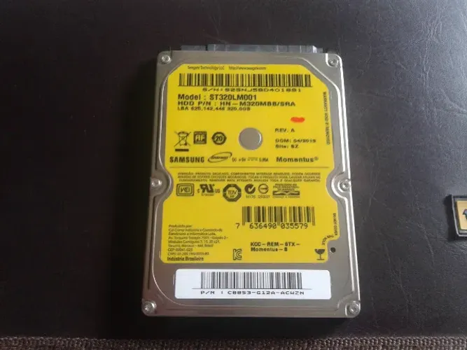 HD de NOTEBOOK 320 gb samsung / seagate / wd