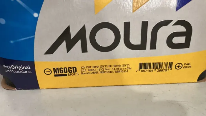Bateria Moura 60Ah 
