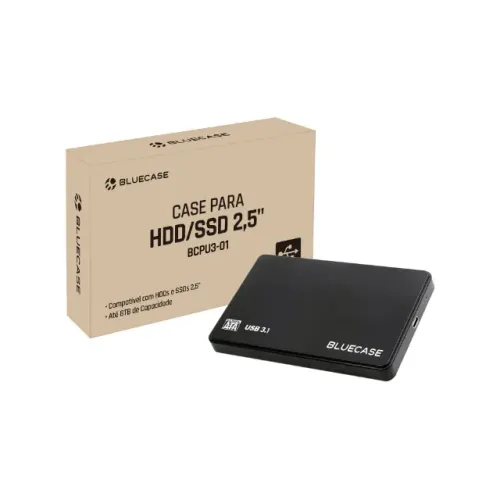 CASE PARA HD / SD 2,5" SATA USB 3.0 - BLUECASE