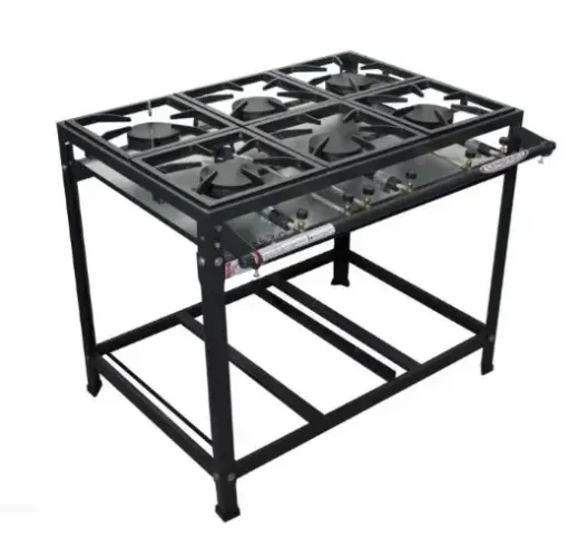 Fogão Industrial Alta Pressão 6 Bocas Itajobi