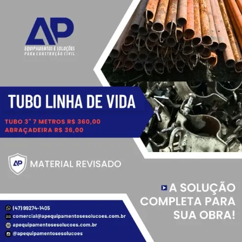 Linha de Vida 3" para Construção Civil - Linha de vida 
