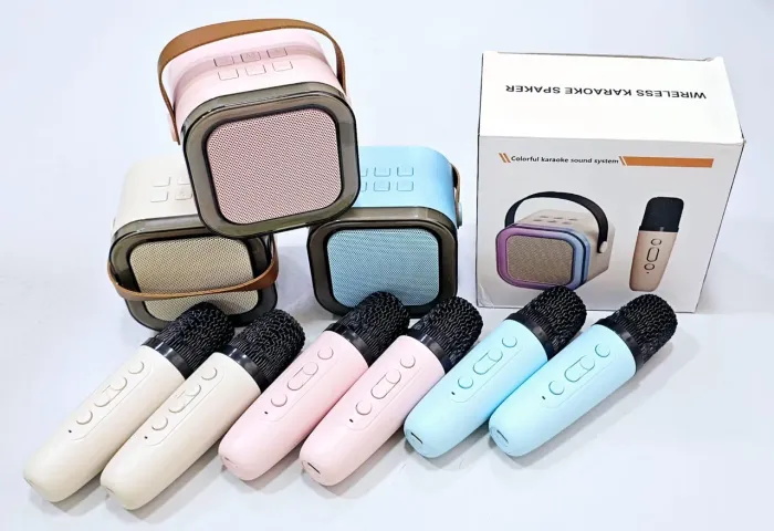Mini Caixa de Som com Microfone