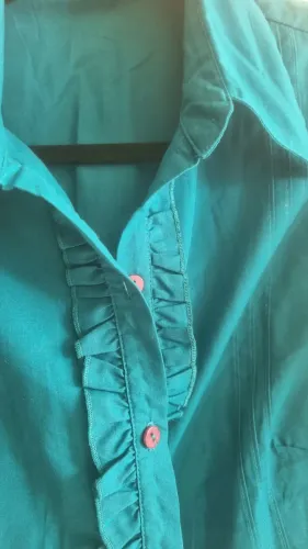 Camisa de algodão verde petróleo G