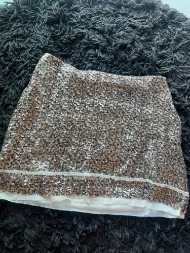 Saia Sequined Dourada