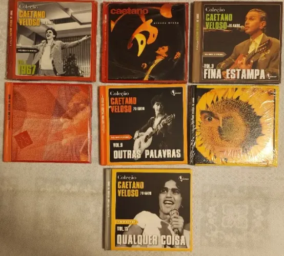 Caetano Veloso 70 Anos - Lote 7 Cds Com Livretos