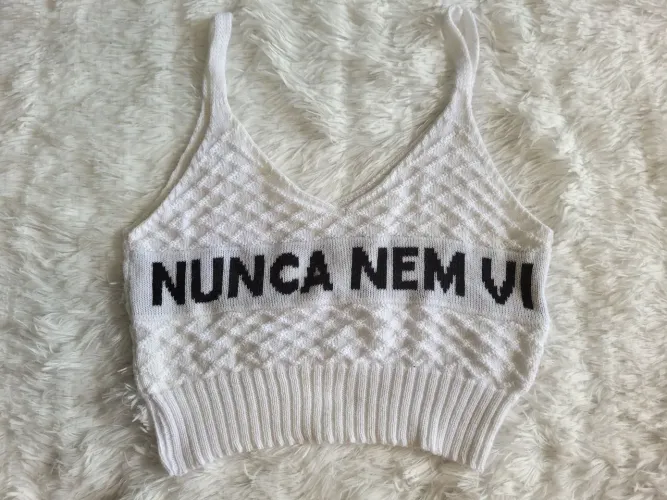 cropped de linha tamanho M/G