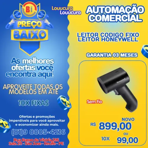 Leitor de Código de Barras Sem Fio Honeywell HH492 QR Code 2D