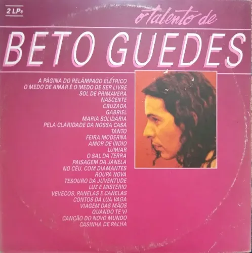 LP - Disco vinil - Beto Guedes - O Talento - LP Duplo - Ano1985