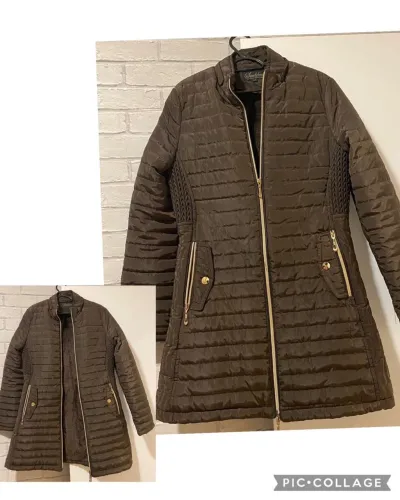 Jaqueta feminina acolchoada marrom