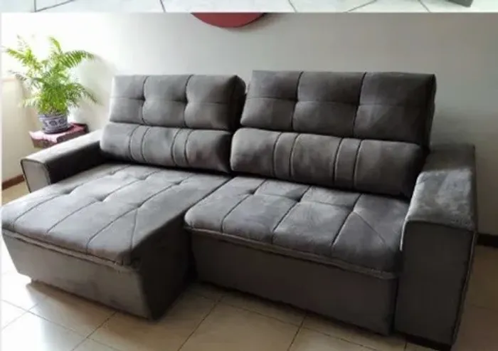 Sofá Retrátil e Reclinável 2.30 Pronta Entrega 