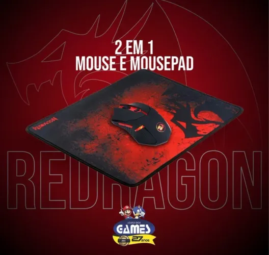 Kit Gamer Redragon: Mouse + Mousepad 2 em 1