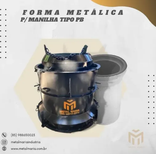 Forma metálica para manilha tubo de concreto PB/MF