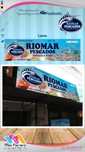 Instalação de fachada em lona