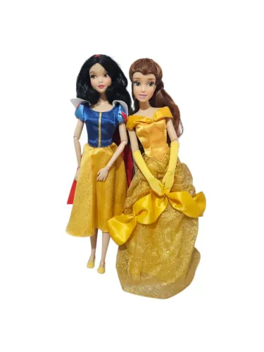 Boneca articulada princesas disney dolls bela e branca de neve  