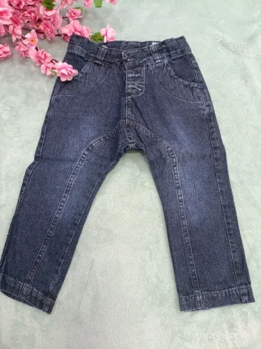 Calça jeans com Lycra e cintura ajustável - Tamanho 3