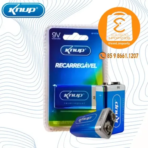 Bateria Recarregavel 9v 450mAh KP-BT9V