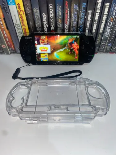 PSP Black Piano + Cartão 32GB + Acrílico - Com tudo original!!!