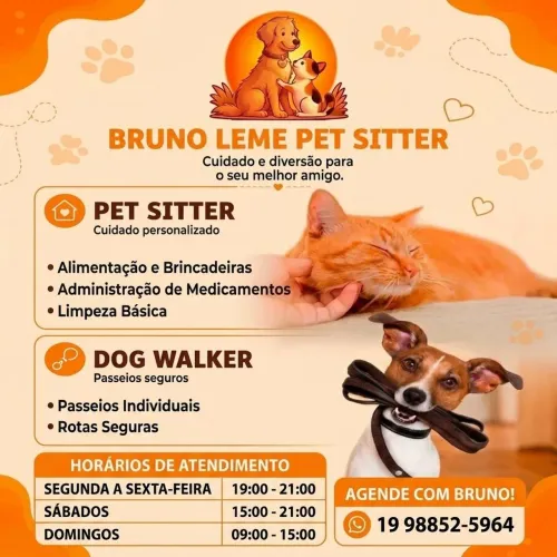 Cuidador de Pets e Passeador Profissional | Horários Flexíveis