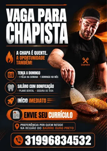 VAGA PARA CHAPISTA