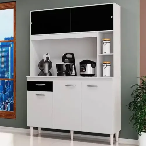 Armário de Cozinha Duda 120cm 5 Portas 1 Gaveta Poquema