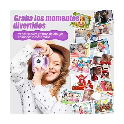 Camera Infantil Instantânea Digital Máquina Hd Multifuncional Vídeos Fotográfica E Jogos I