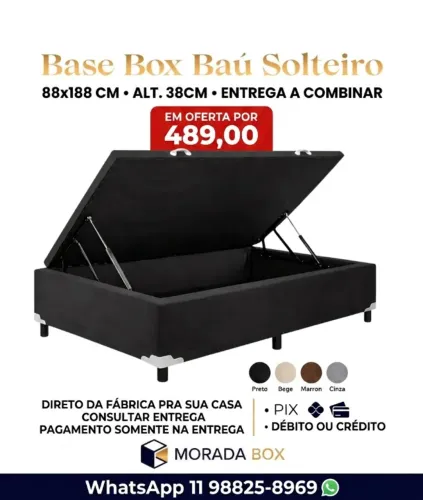 Cama box solteiro 88x188
