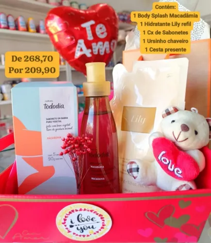Presente Macadâmia. Kit Natura Tododia. Original e lacrado. Faço entregas.