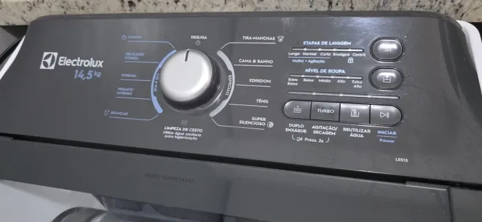 Máquina de Lavar Electrolux 14,5kg Efficient (Cesto Inox / Filtro Pega-Fiapos)