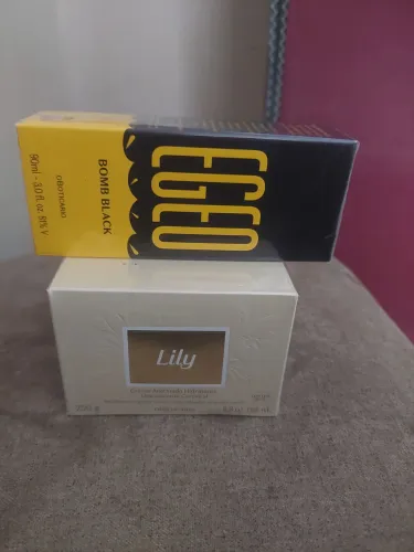 Combo Creme acetinado lilli e Perfume EGEO Black