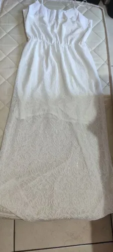 Vestido branco longo festa