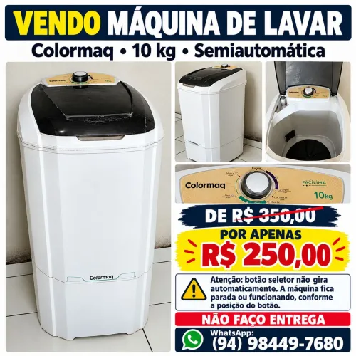 Máquina semi automática (tanquinho)