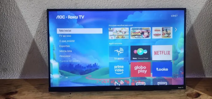 TV 32 polegadas smart com cabo controle todos apss YouTube e Netflix é de mais