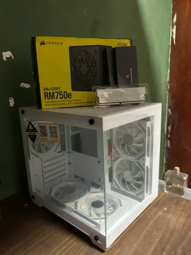 Kit Pc Gamer Branco, Gabinete Aquario + Fans + Fonte + Memoria Ram