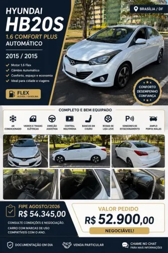 Hyundai HB20S Copa DO Mundo 1.6 Flex 16V Aut. 2015