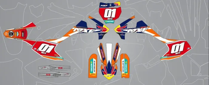 Gráfico de moto de trilha 100% personalizado 1.00mm 