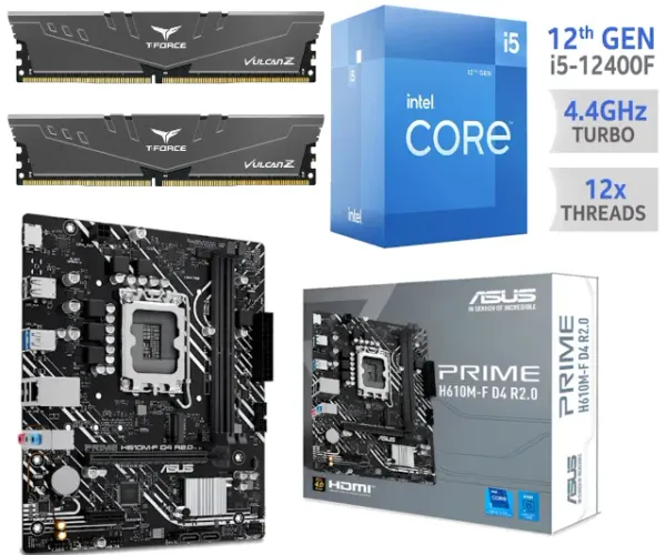 [NOVO] Kit i5 12400f + H610m Asus Prime + 16gb 3200mhz DDR4 - Nota fiscal e Garantia