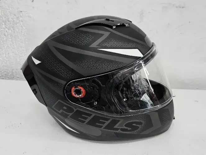 Capacete Peels Icon Pro Fast Preto C/ Branco - Fosco 
