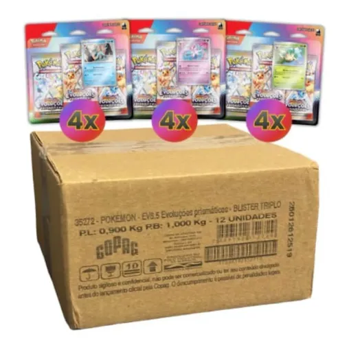 Case lacrada Triple Pack Evoluções Prismáticas (12x)