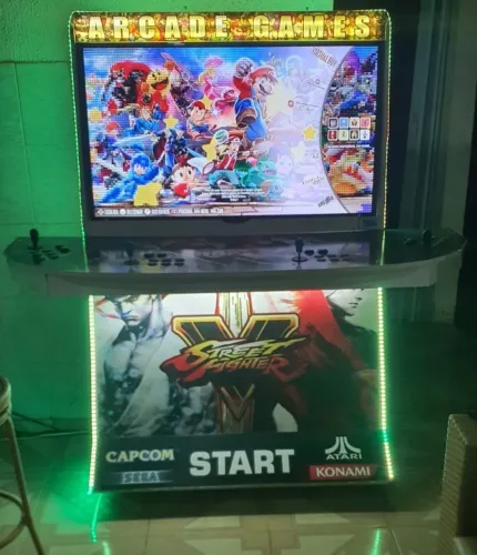 Fliperama 4 Players 15mil Jogos Máquina Única Personalizada-Nostalgia Total