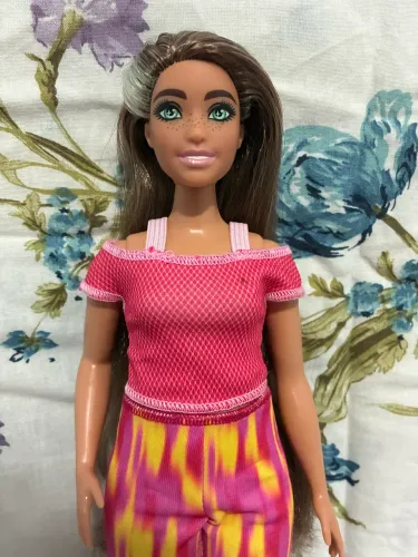 Barbie Reveal Party Unboxed Olivia Festa de Pets em corpo Curvy e roupas yoga
