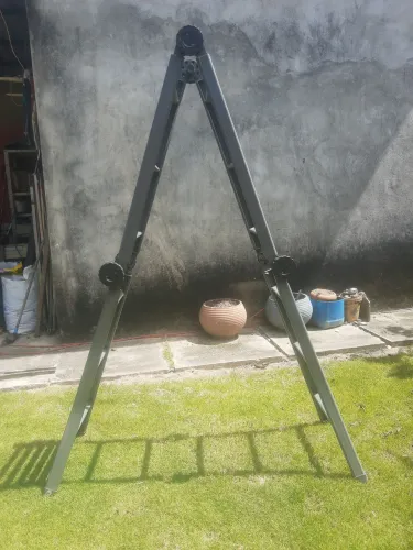 Escada articulada 12 degraus 4m, em aço carbono!