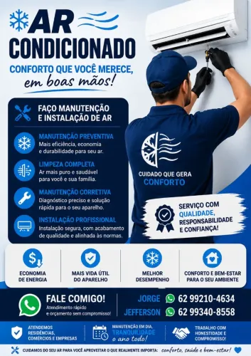 Manutenção e instalação de ar condicionado 