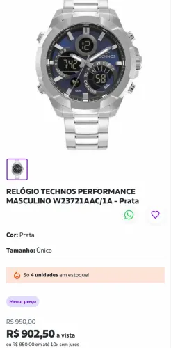 Relógio barato pra agora