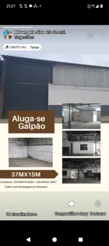 Aluga se Galpão na Avenida Juscelino Kubitscheck