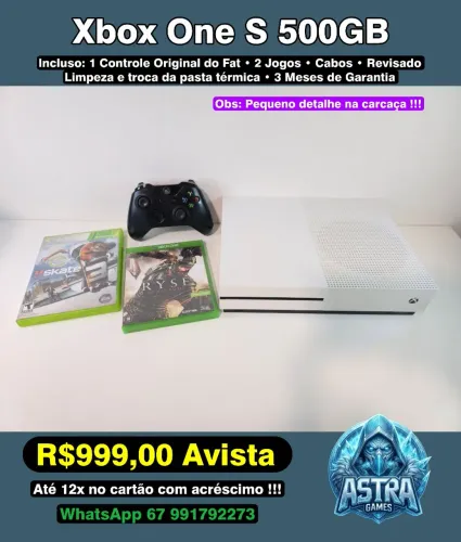 Xbox One S 500GB + Garantia Loja Astra Games !!!